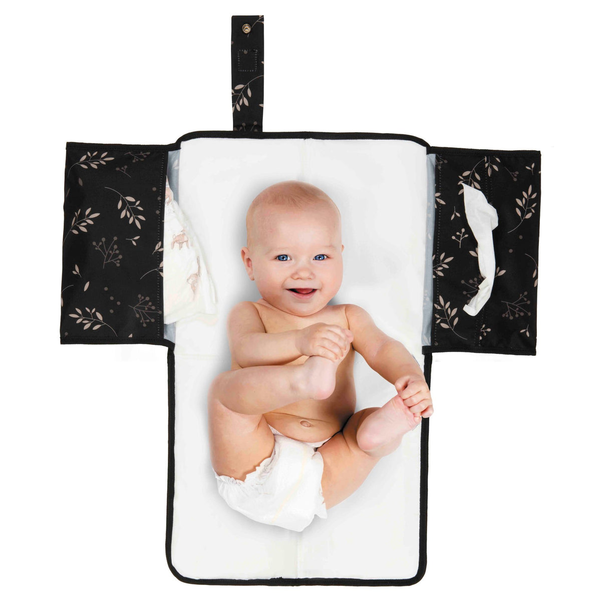 3-in-1 Changing Pack – Romantic Leaves Black