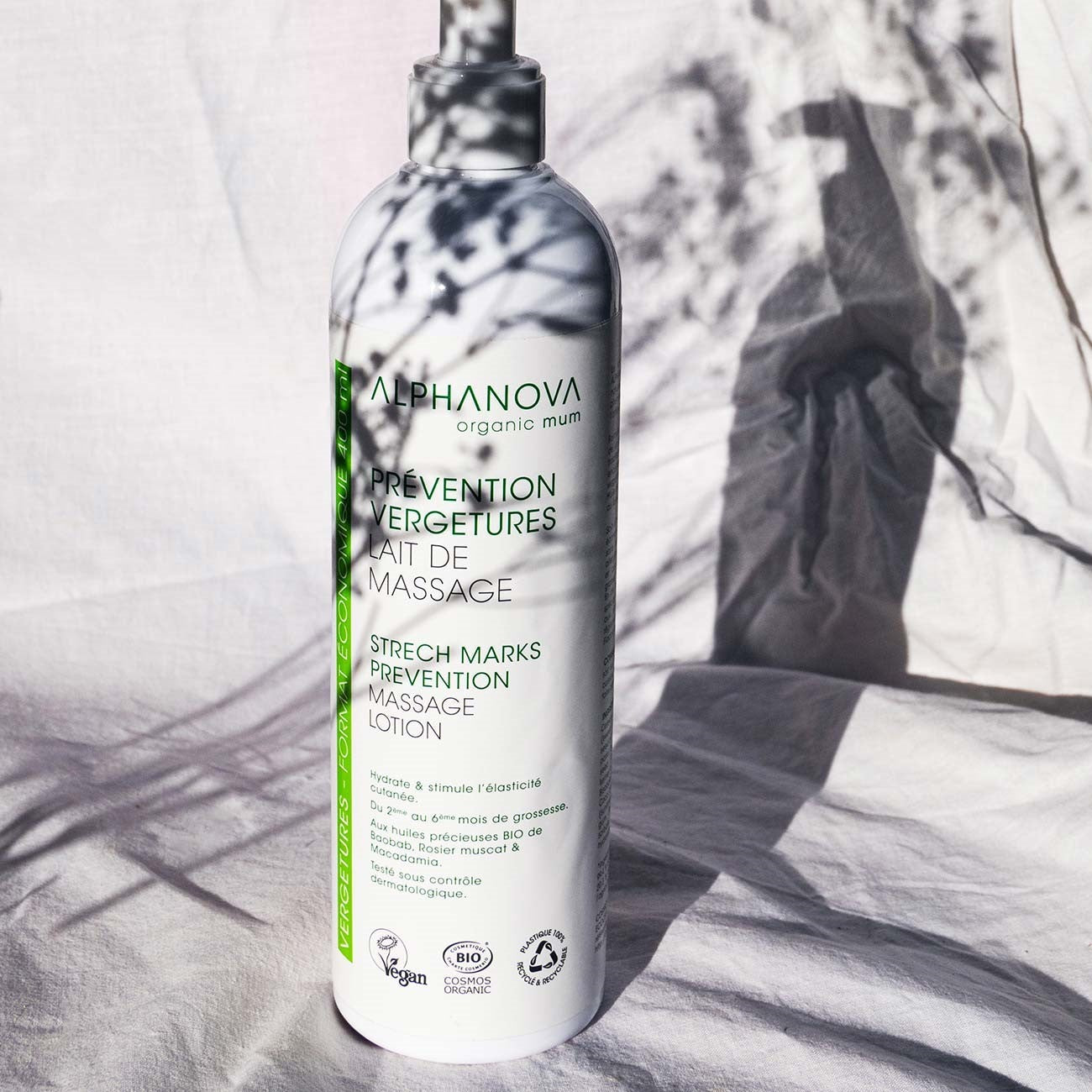 Alphanova Santé Organic Mum Stretch Marks Prevention Massage Lotion (400ml)