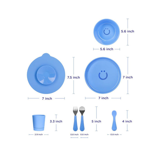 Ubbi: 7-Piece Toddler Feeding Set
