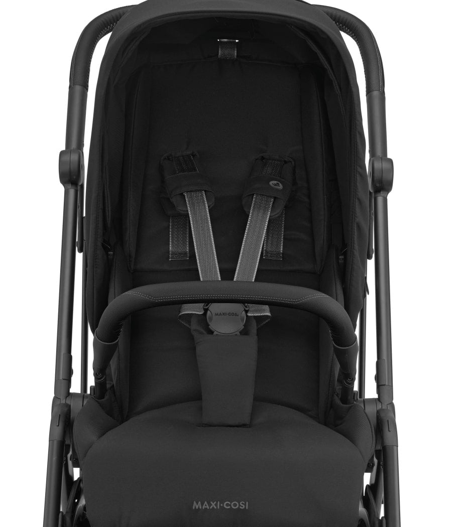 Maxi-Cosi: Leona 2 Stroller – Twillic Black (Black Frame / Leatherette Detail)