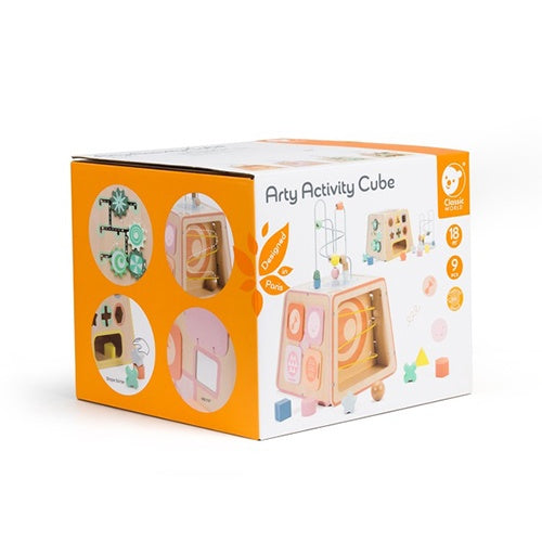 Classic World Arty Activity Cube Wooden Multi-Activity Toy