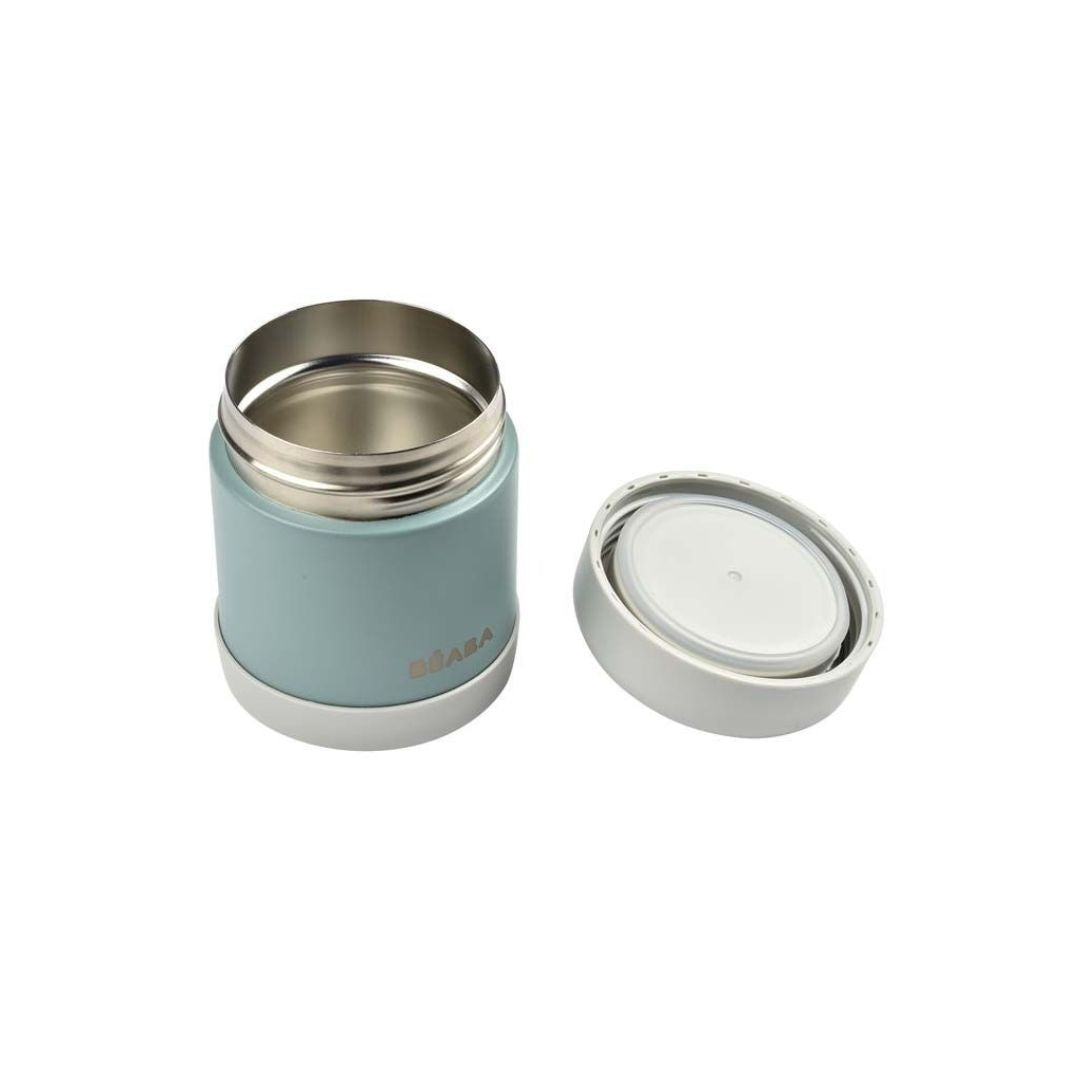 BÉABA Thermo-Portion Insulated Stainless Steel Food Jar (300ml – Light Mist / Eucalyptus Green)