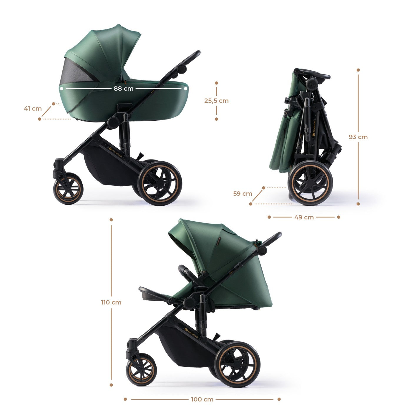 KinderKraft Prime 2 Dark Green
