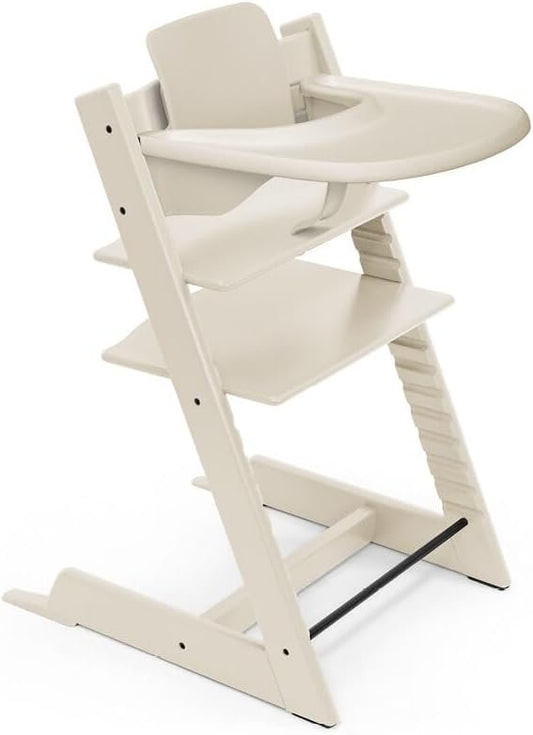 Stokke: Tray Compatible with Tripp Trapp - Wipeable High Chair Accessory (Vanilla White)