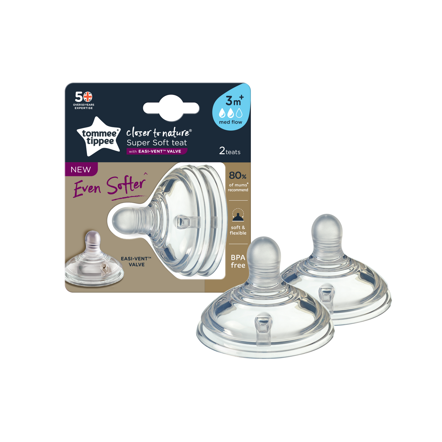 Medium Flow Teats 2pcs