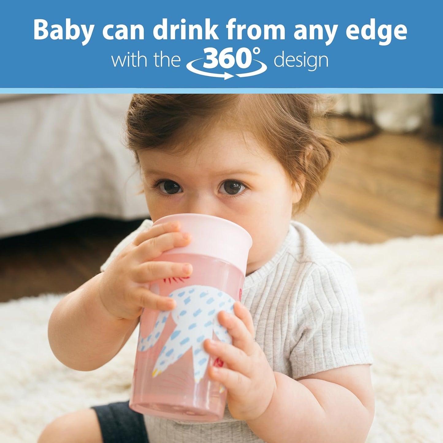 Dr. Brown’s Milestones Cheers360™ Spoutless Training Cup – Pink Animals