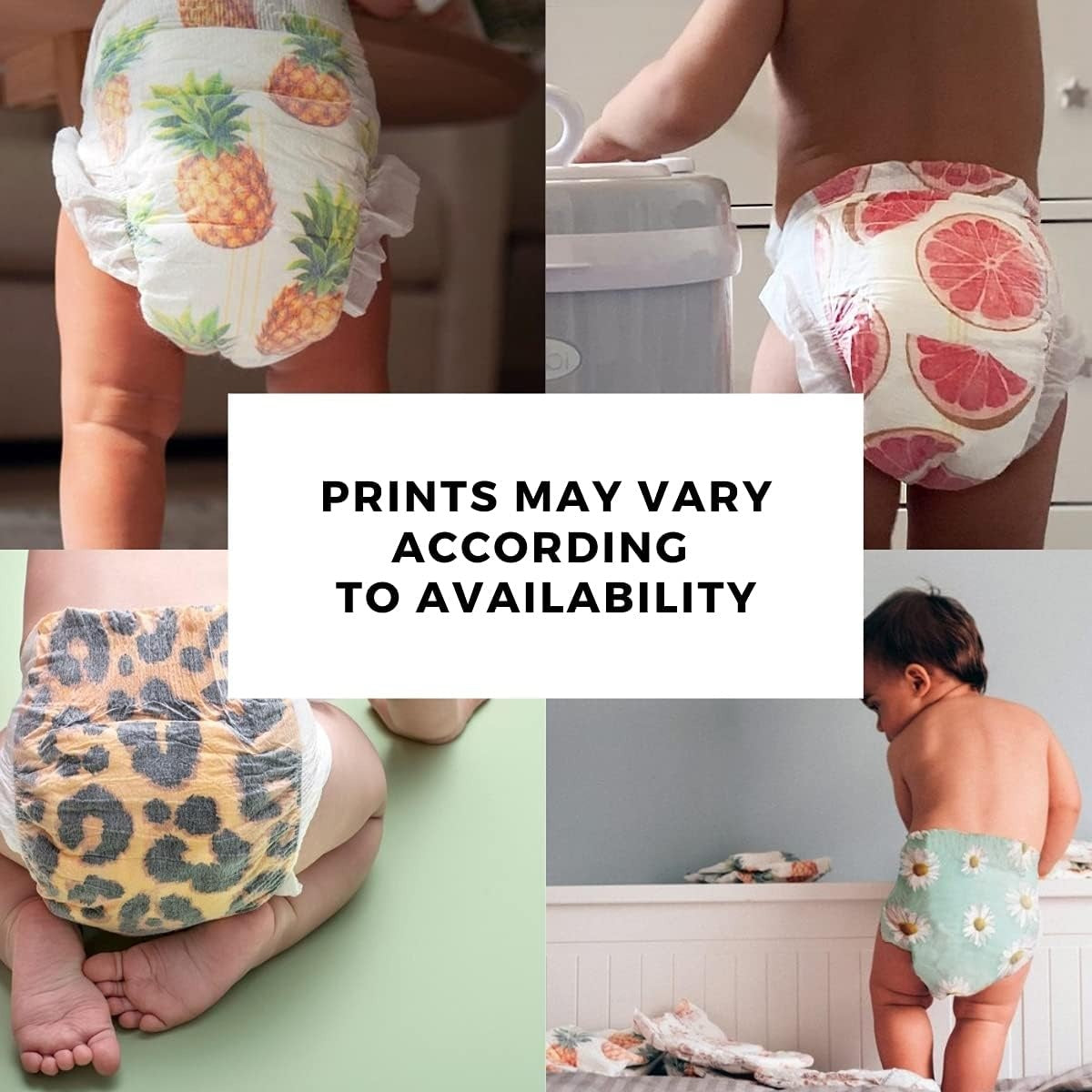 PureBorn Disposable Baby Diapers Size 4-Pineapple Print
