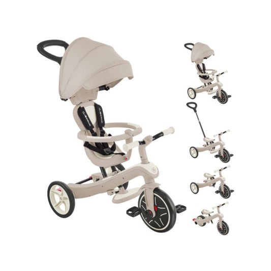Globber Explorer Trike 4in1 Ecologic Baby Trike to Balance Bike (Coconut)