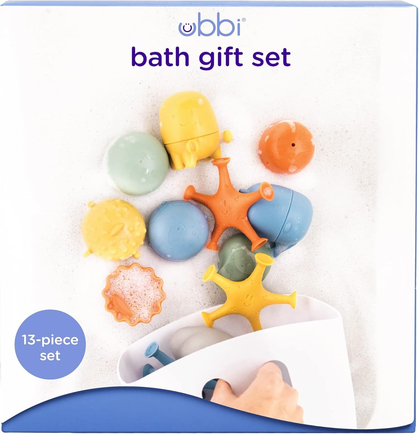 Ubbi Bath Time Essential Gift Set - Muted Blue