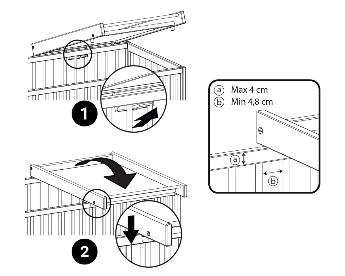 Webaby: Changing Plan MONA - Cot Top Changing Unit