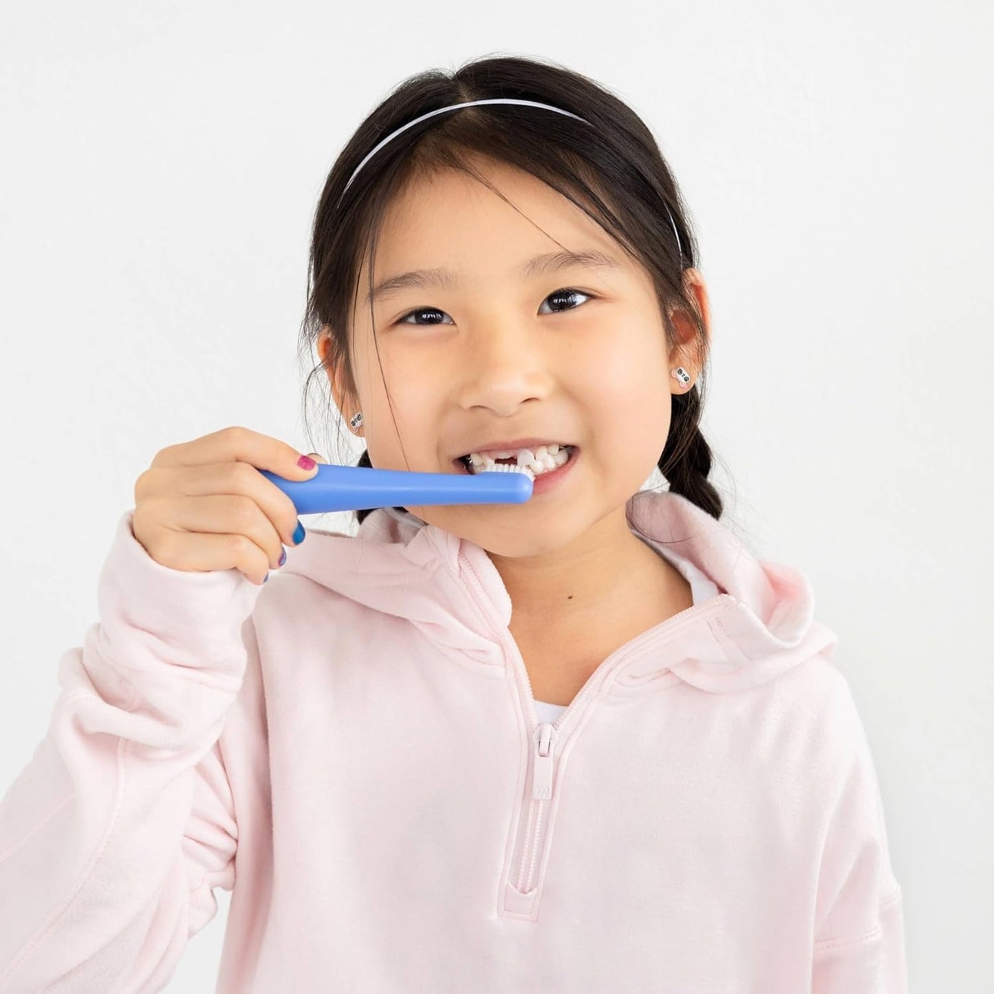 Ubbi: Toddler Training Toothbrush Set – Polaris Blue & Zest Green