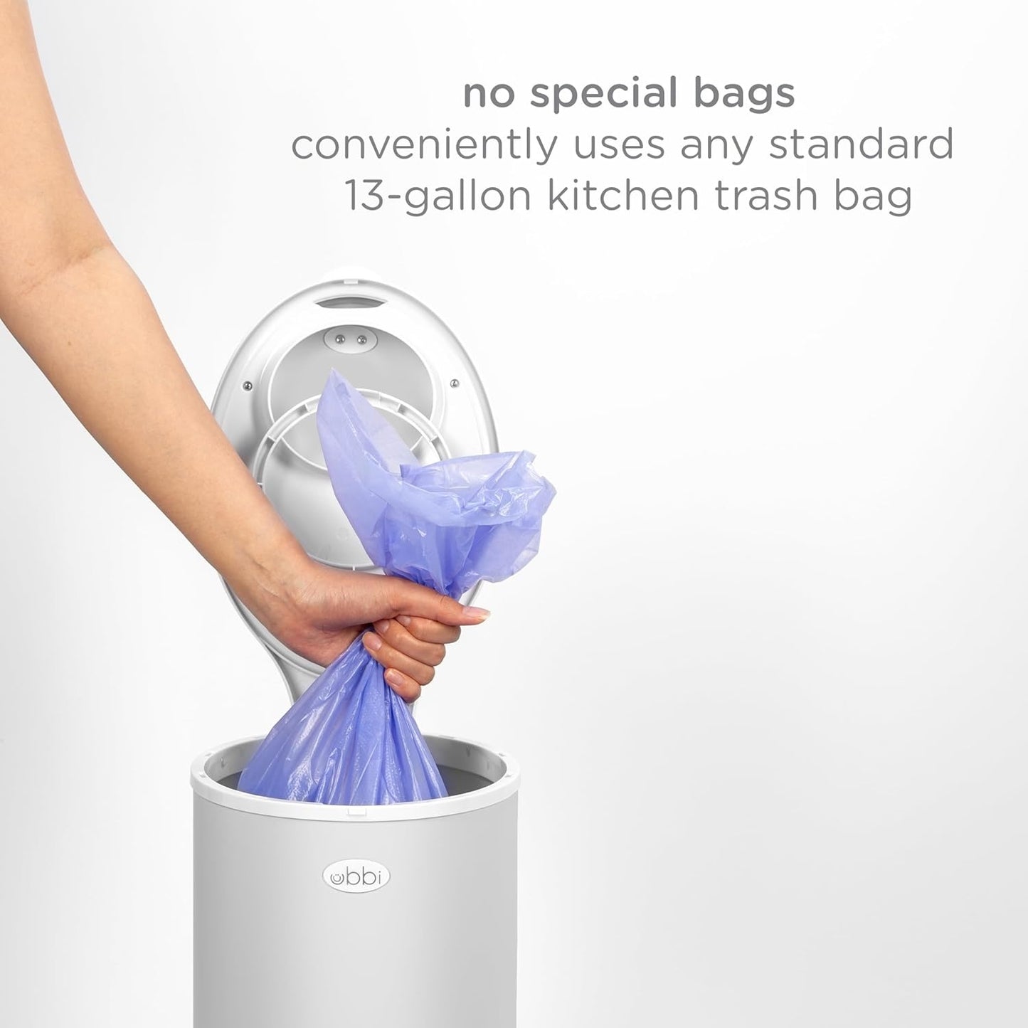 Ubbi: Steel Odor-Locking Diaper Pail – Gray
