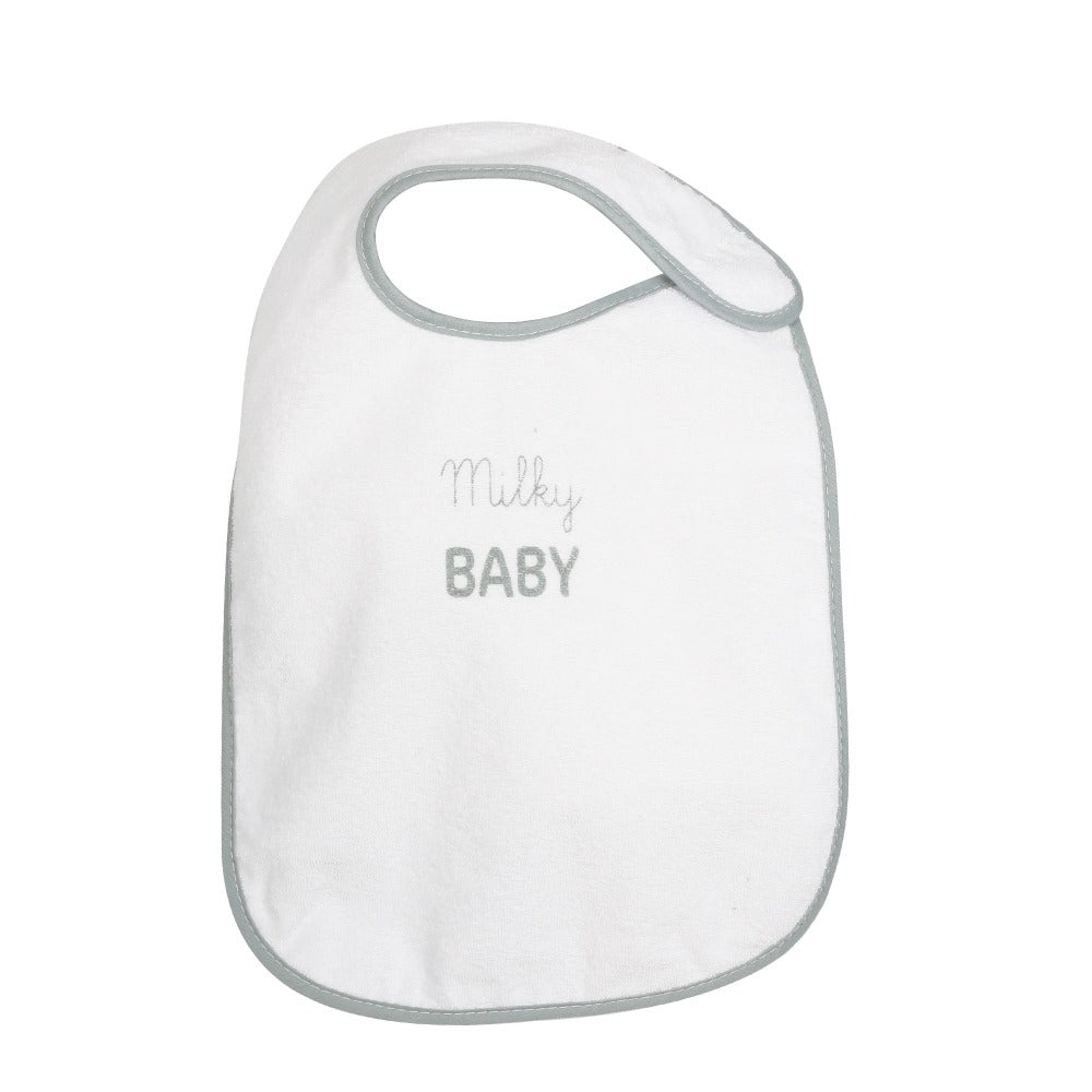 Trois Kilos Sept: 5-Pack Newborn Bibs – White & Grey (24 x 38 cm)