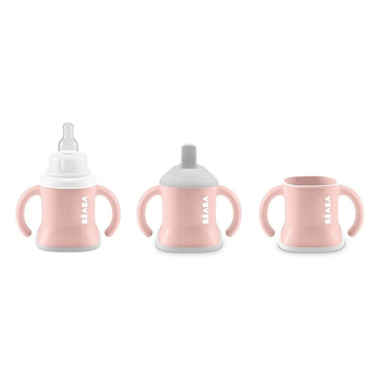 BÉABA: 3-in-1 Evoluclip Training Cup – Pink
