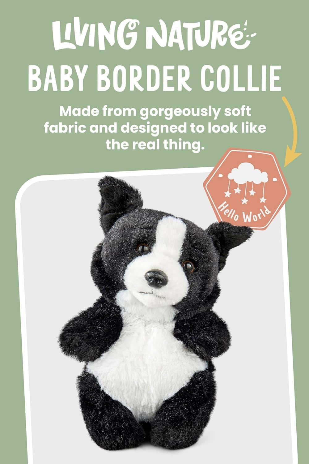 Living Nature Baby Border Collie Cuddly Toy