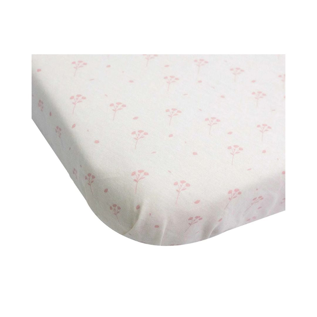 Trois Kilos Sept Fitted Crib Sheets – Pink Flowers (50x83 cm)