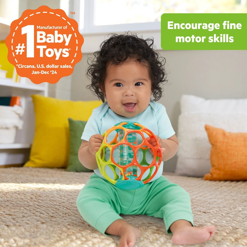 Bright Starts Oball Rollin' Rainstick Rattle Toy (6-Inch)