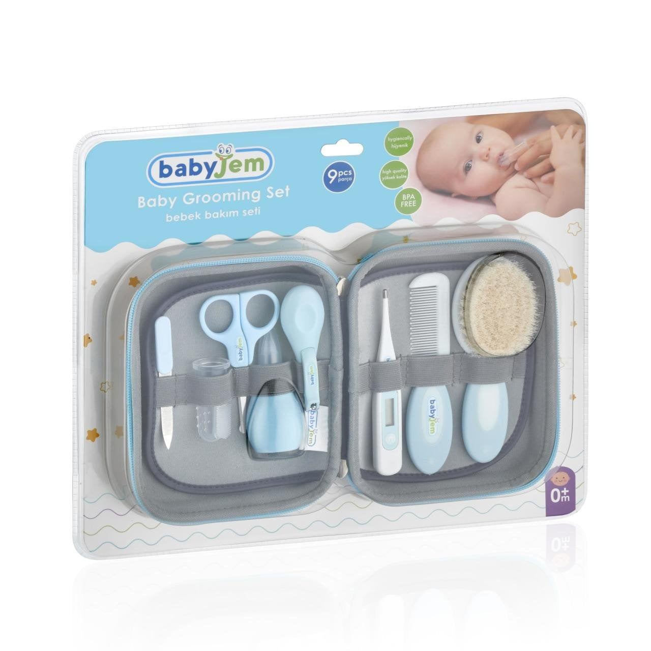 Babyjem Baby Grooming Set 9 Pcs - Blue
