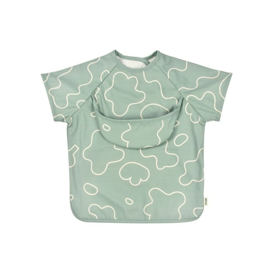 BÉABA 2-in-1 Fabric Bib with Removable Sleeves – Sage Green