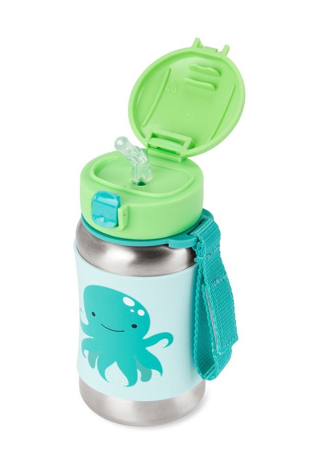 Zoo Stainless Steel Straw Bottle, Octopus