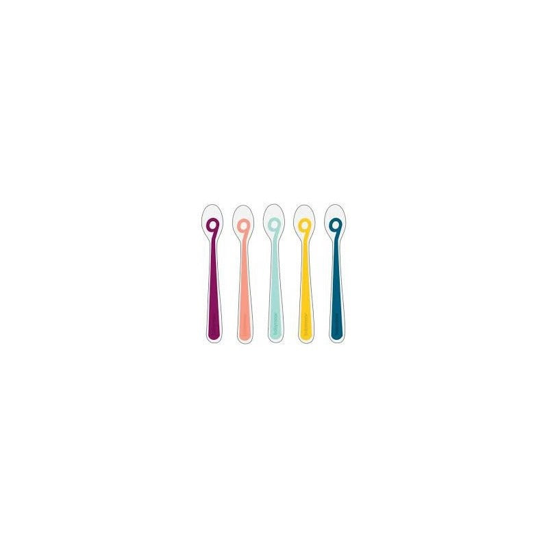 Set of 5 silicone spoons for babies