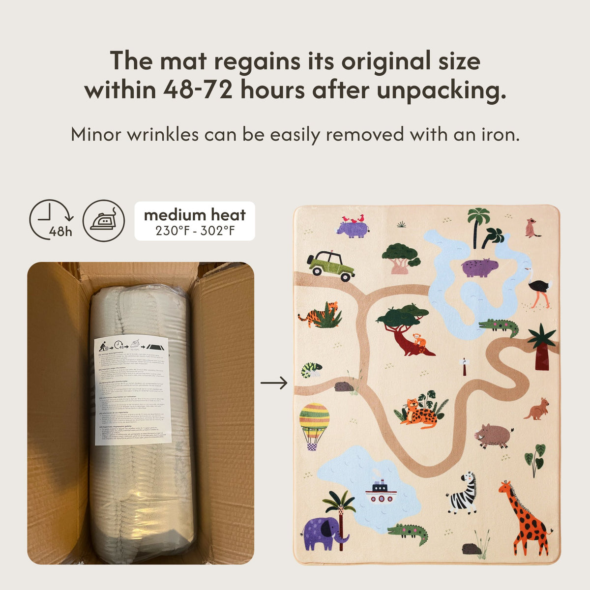 Hakuna Matte Cloud-Soft Baby Play Mat – Safari Edition