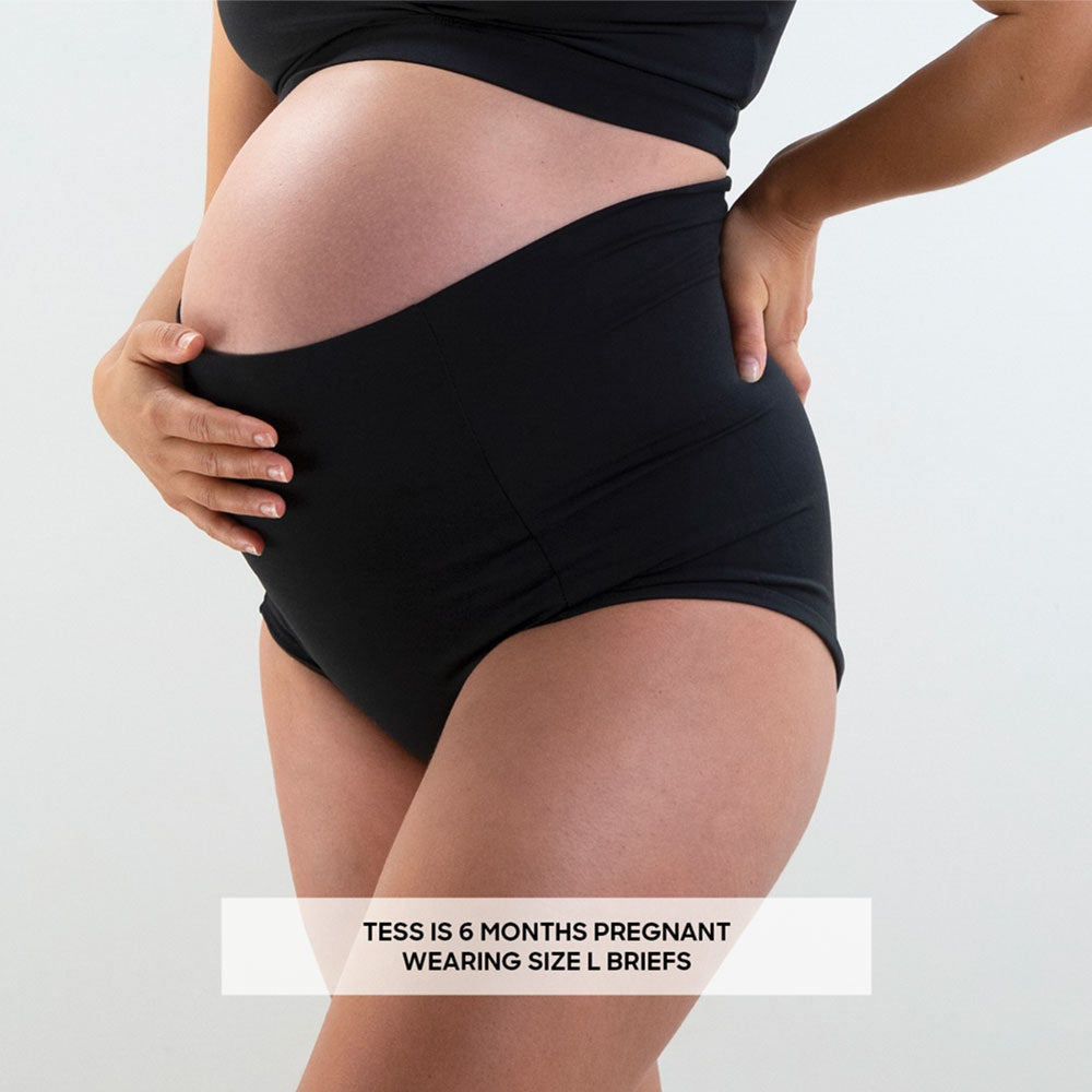 Bare Mum Postpartum Briefs Reversible – Black