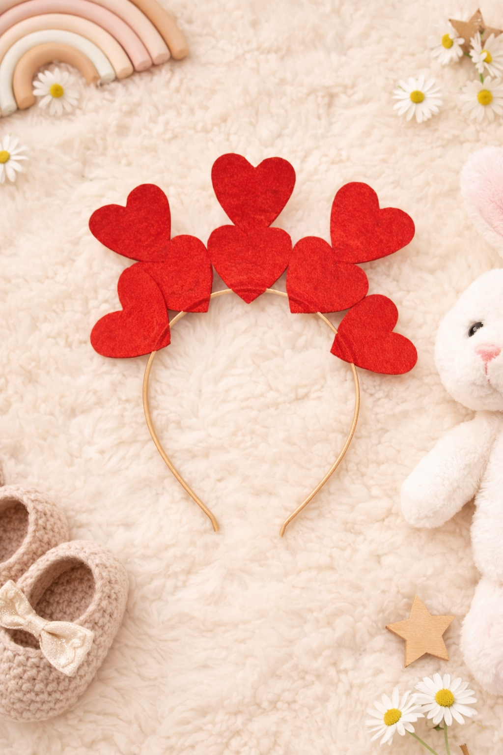 Sweetheart Crown Headband ā Festive Heart Headpiece