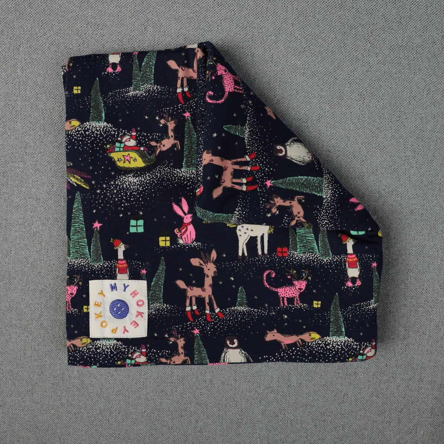 Christmas Navy Swaddling Blanket
