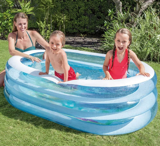 INTEX: Oval Whale Fun Inflatable Pool (1.63m x 1.07m x 46cm)