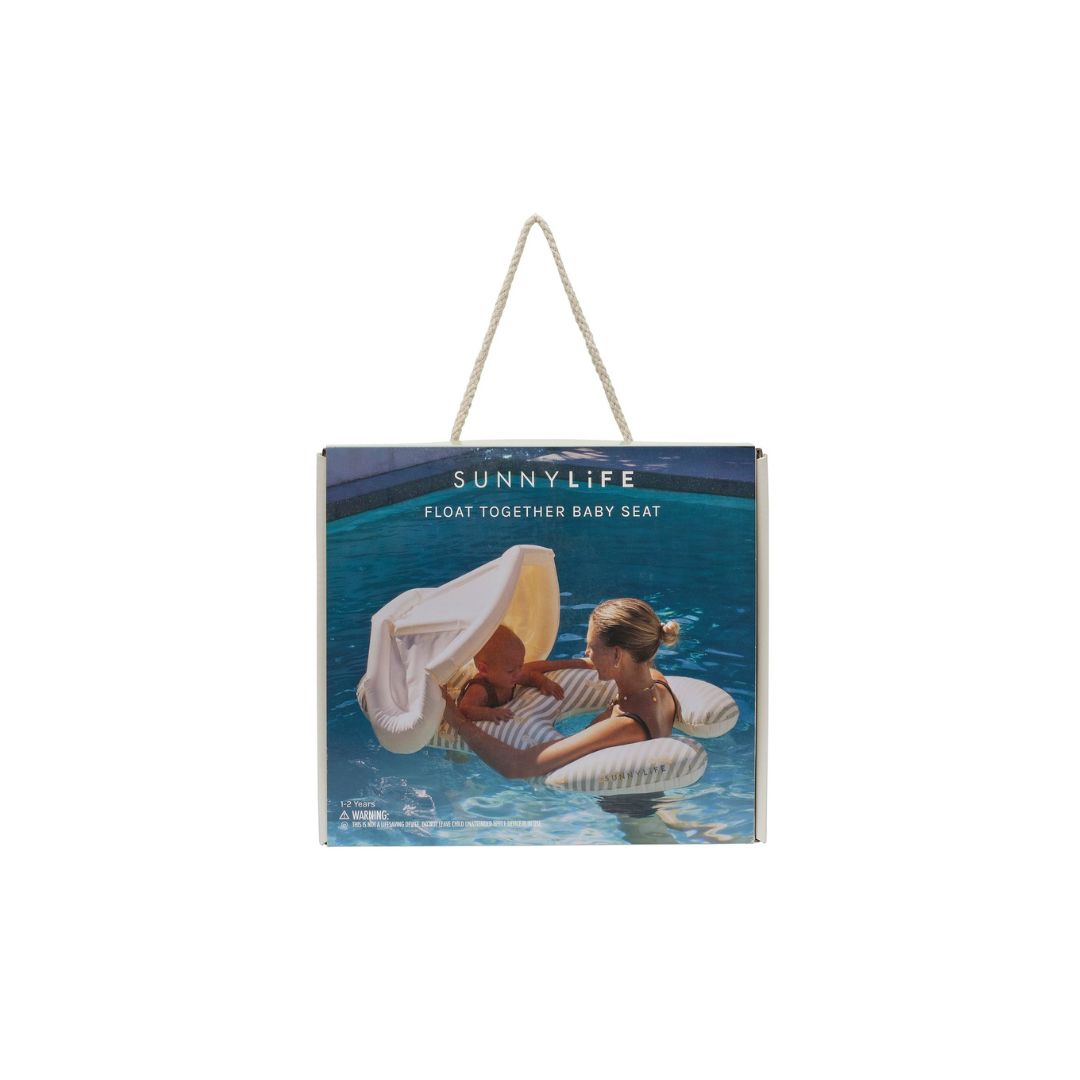 Sunnylife Float Together Baby Seat - Duck Sage Stripe