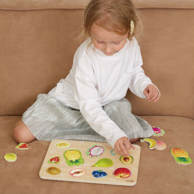 Classic World Wooden Fruit Puzzle (11-Piece Set)