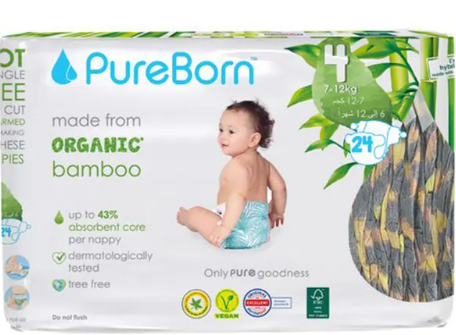 Pure Born Organic Nappies Single Pack