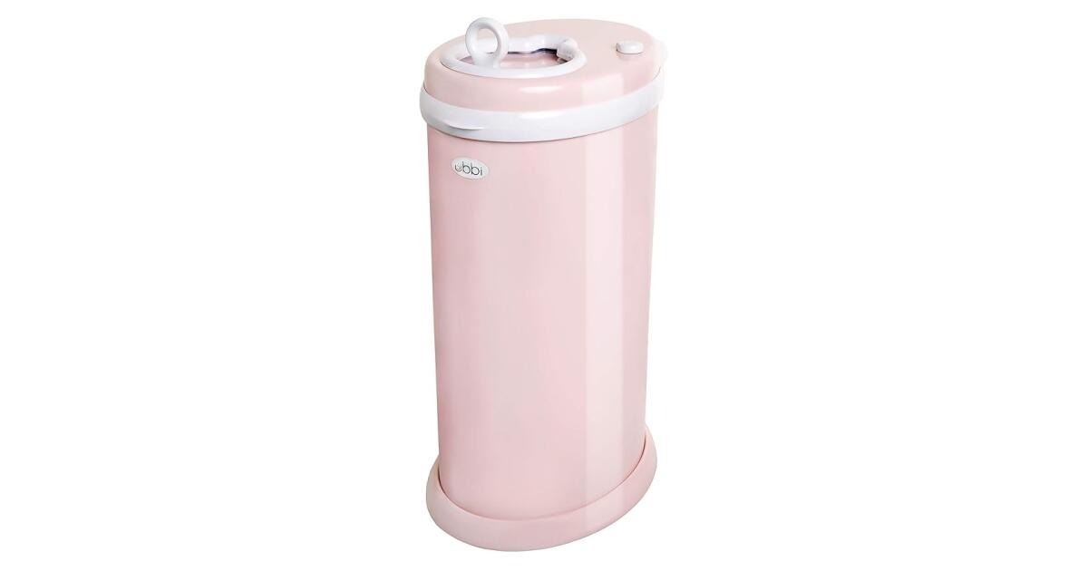 Ubbi Steel Diaper Pail Pink