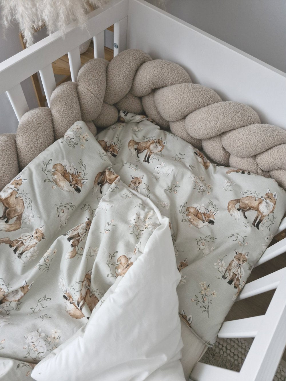 KOELL: Premium Bedding Set with Integrated Filling - Lisy Print (120x90 cm / 40x60 cm)