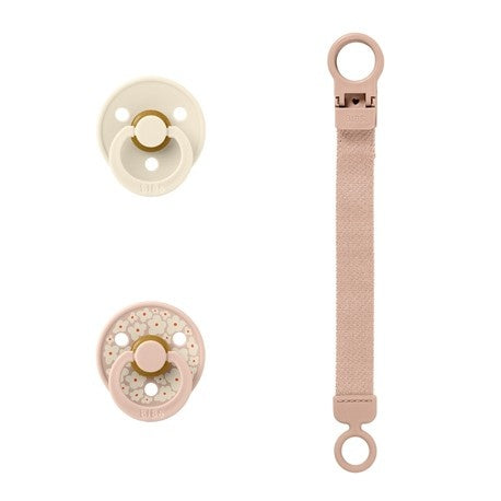 BIBS Colour Pacifier & Loop Clip Gift Set