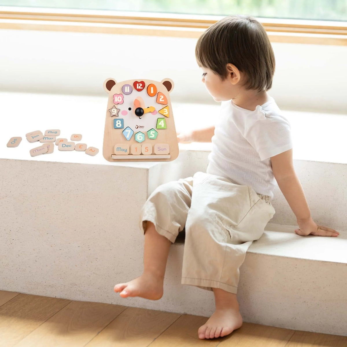 Classic World Tic-Tac Bear Learning Clock