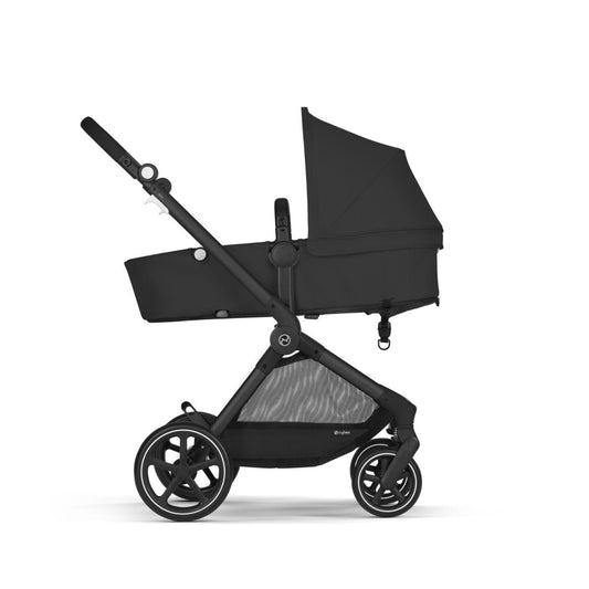 Cybex Gold Eos Lux 2-in-1 Stroller Frame and Seat – Moon Black