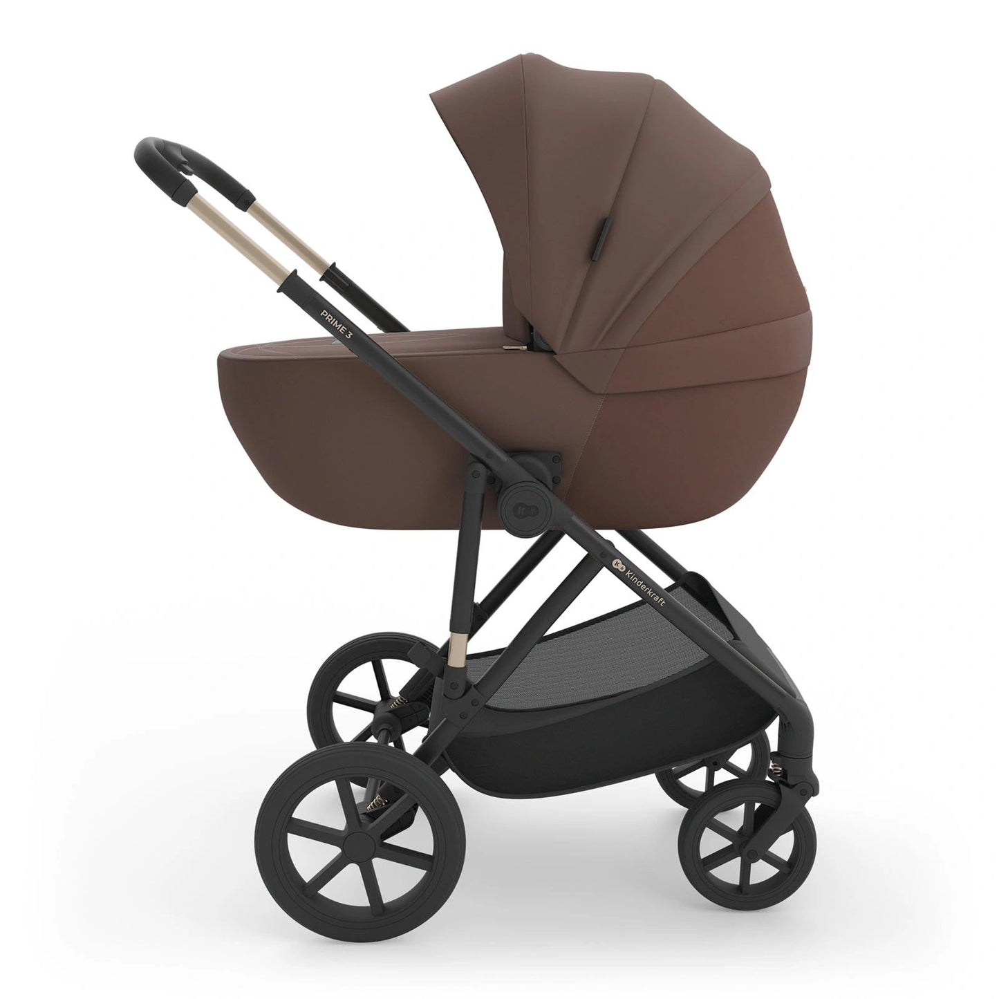 Kinderkraft: PRIME 3 3-in-1 Lightweight Stroller Set with Mink Pro 2 Car Seat - Brown