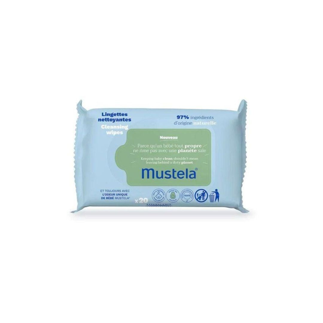 Mustela Cleansing Wipes with Organic Avocado (60 Pack)