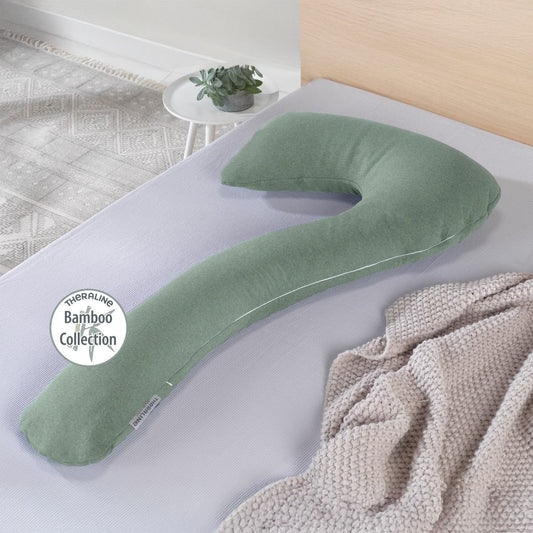 THERALINE my7 Body & Nursing Pillow – Melange Green Grey