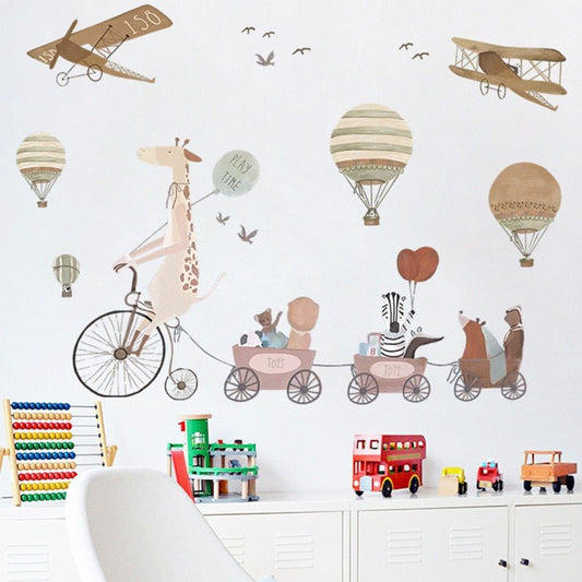 SIPO: Nursery Wall Decals - Giraffe on a Bicycle
