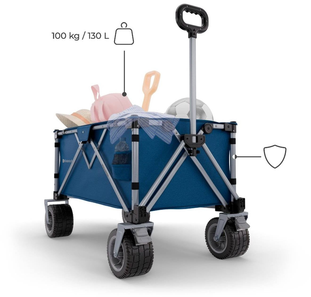 Folding transport trolley - blue