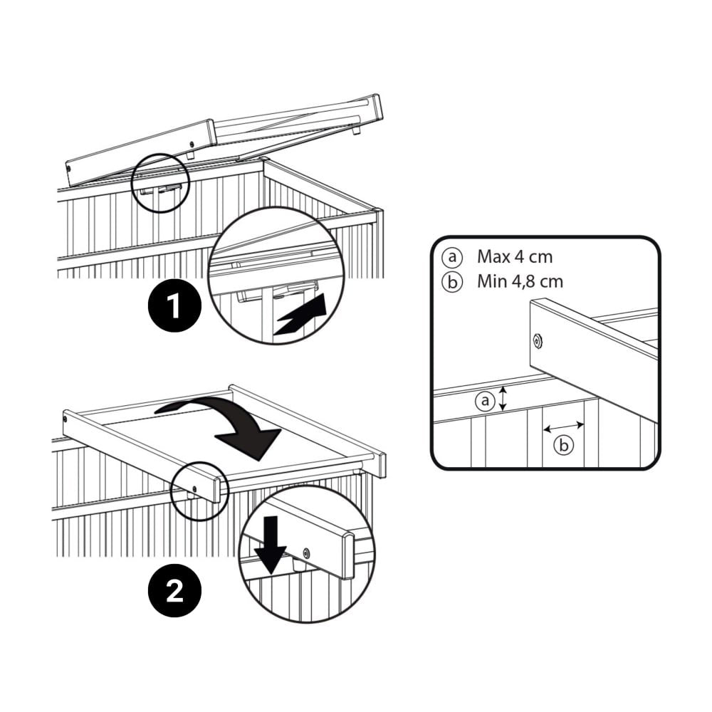 Webaby: Adjustable Changing Table MONA - Height-Adjustable Nursery Changing Station