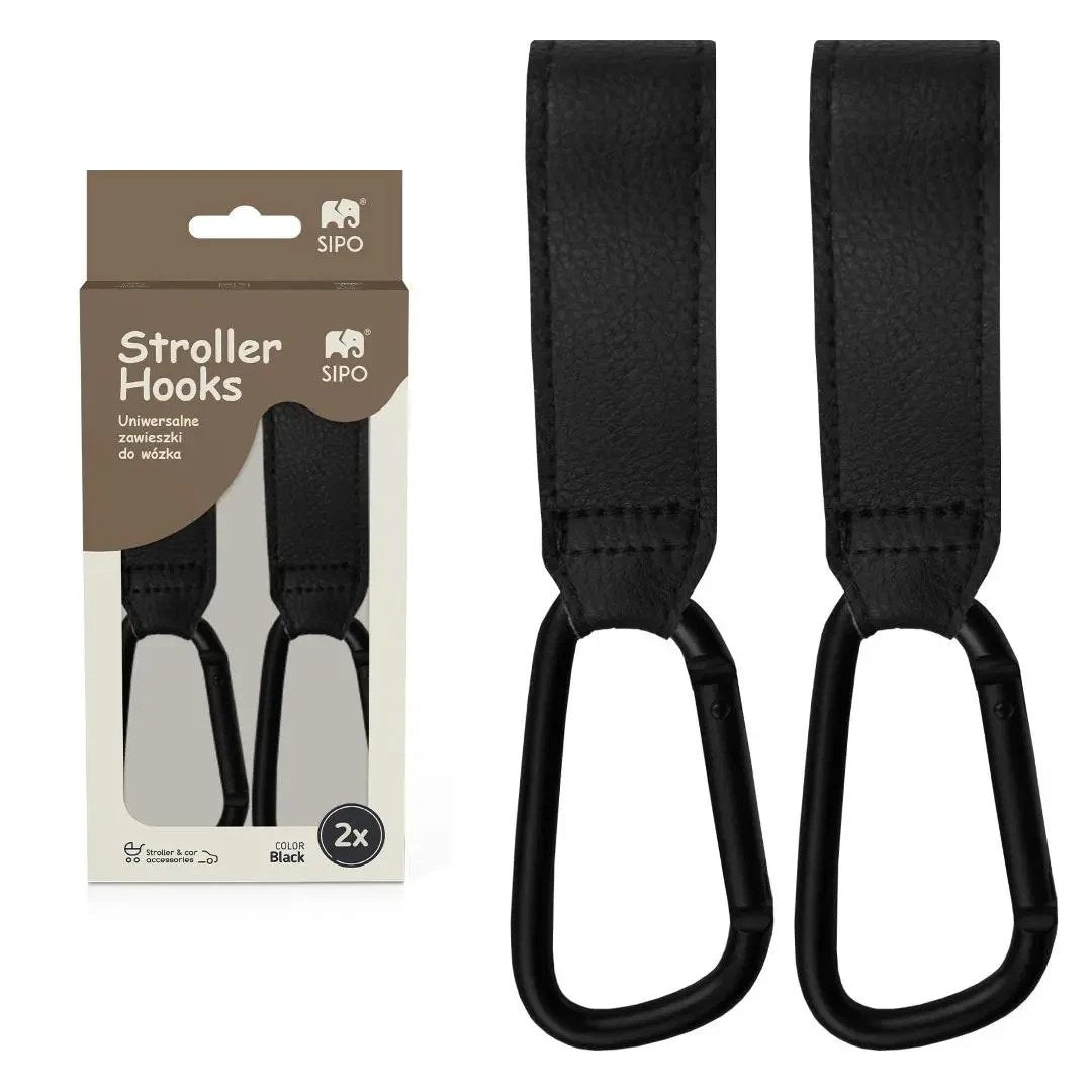 SIPO: Universal Stroller Hooks (Black - Set of 2)