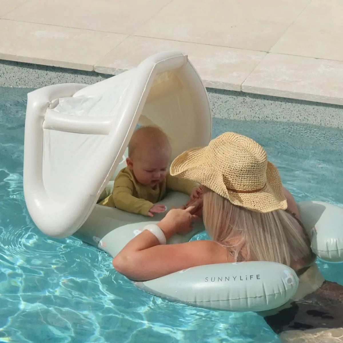 Sunnylife Float Together Baby Seat & Caregiver Dual Float - Sammy the Seagull