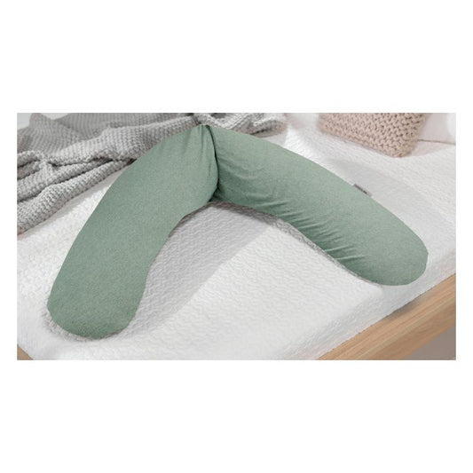 THERALINE The Original Maternity & Nursing Pillow – Melange Green Grey Bamboo