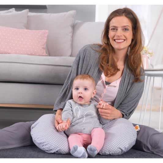 THERALINE Wynnie – The American Nursing Pillow (Grey Polka Dots)