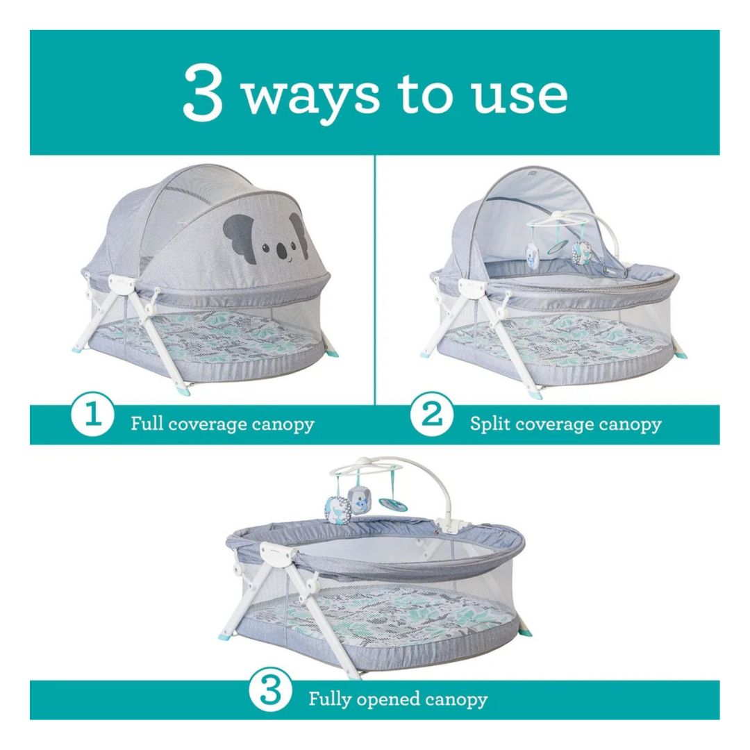 Infantino Sweet Dreams Fold & Go Bedside Bassinet (Grey)