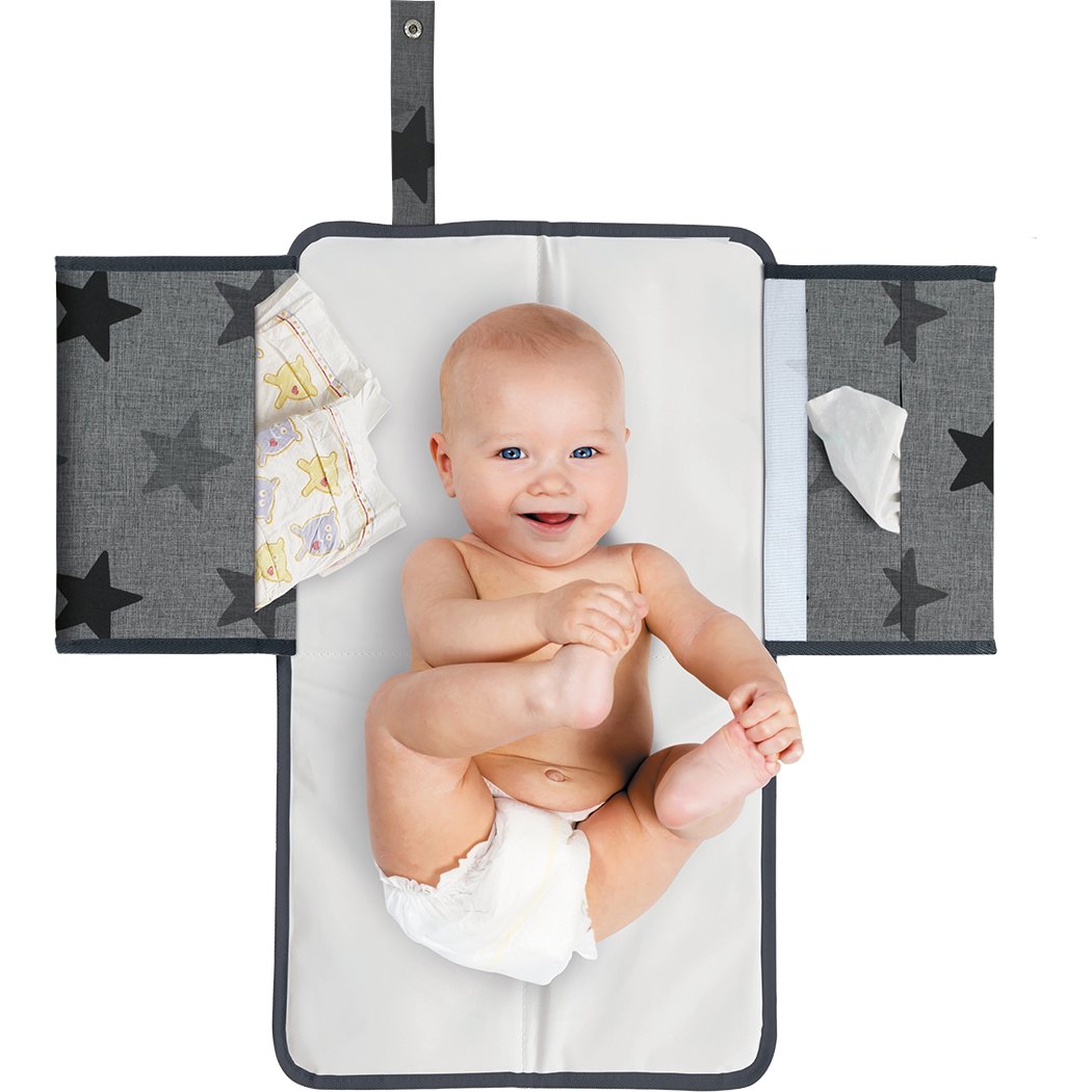 3-in-1 Changing Pack – Grey Stars